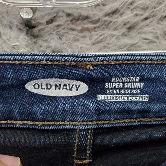 Old Navy Jeans Women’s Size 16 Blue Rockstar Super Skinny Stretch Denim - Picture 2 of 10